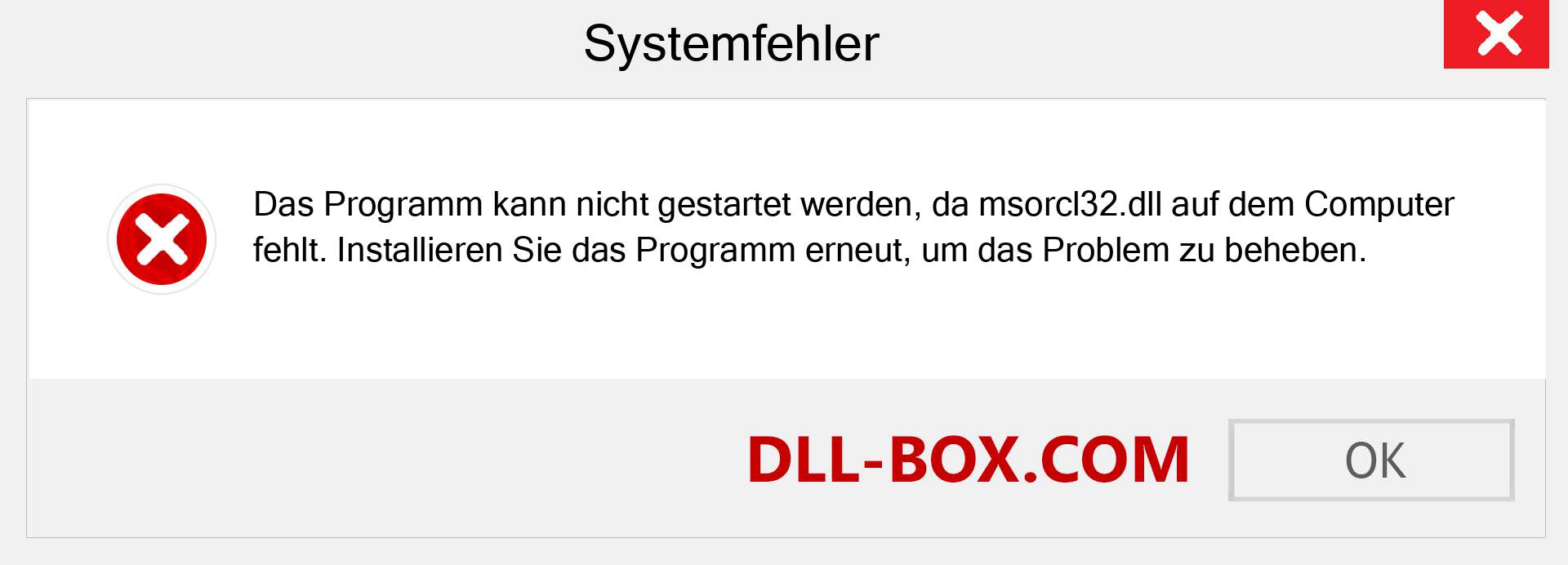 msorcl32.dll-Datei fehlt?. Download für Windows 7, 8, 10 - Fix msorcl32 dll Missing Error unter Windows, Fotos, Bildern